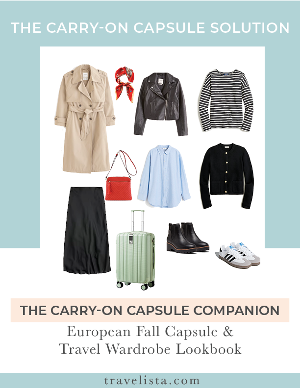 The Carry-On Capsule Companion: European Fall Capsule & Travel Wardrobe  Lookbook