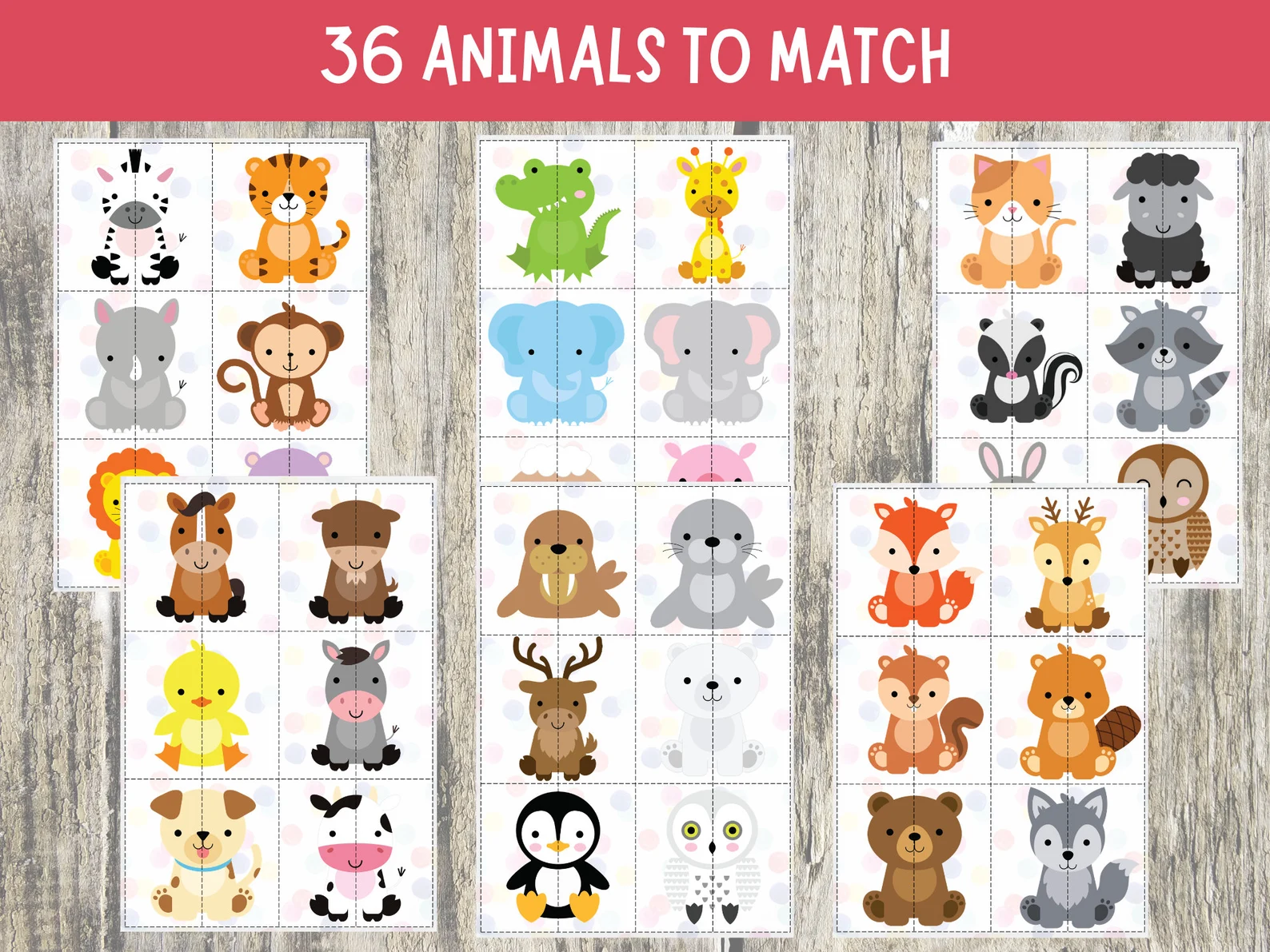 Animals Matching Game for kids