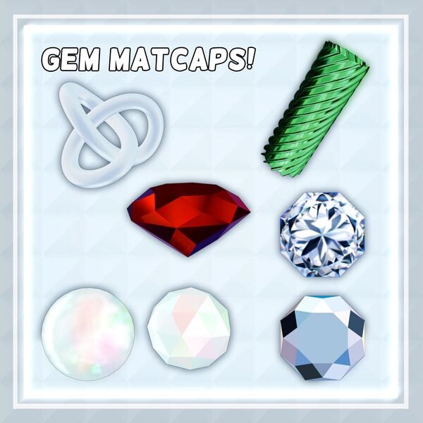 Gems & Crystal MatCap Pack - Free 