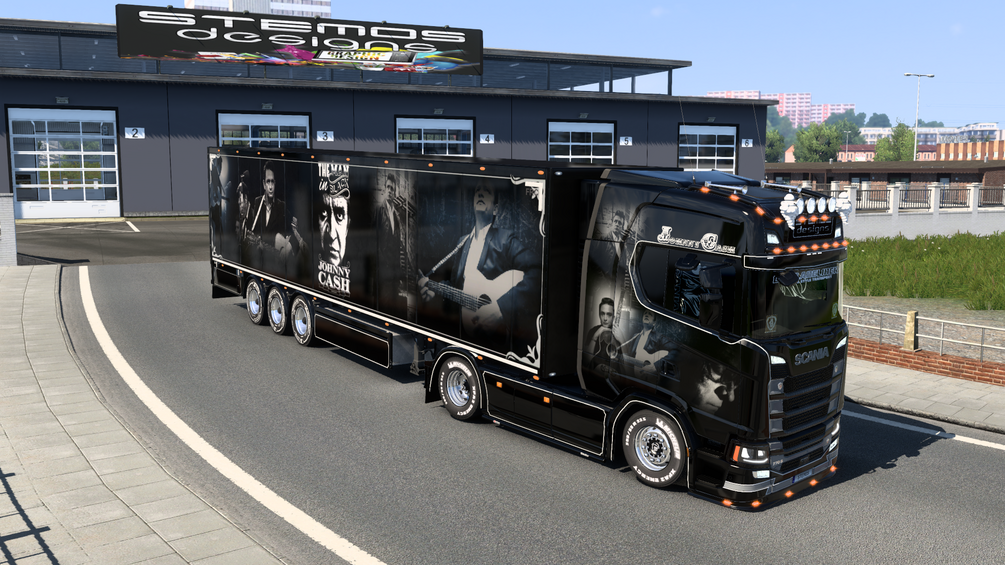 Scania S 2016 & Box Trailer | Johnny Cash by STEMOS|designs