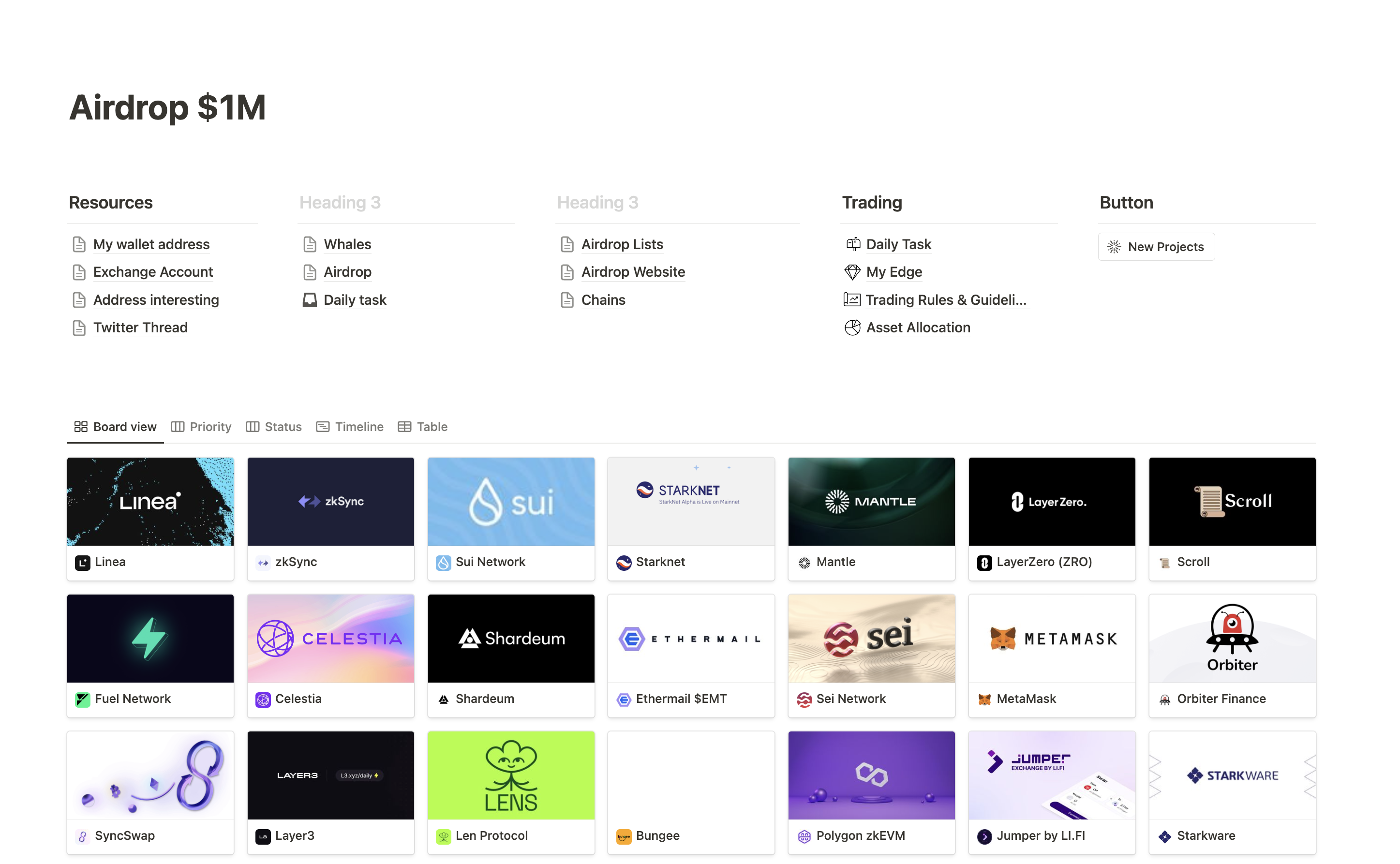 Crypto Airdrop (Notion Template)