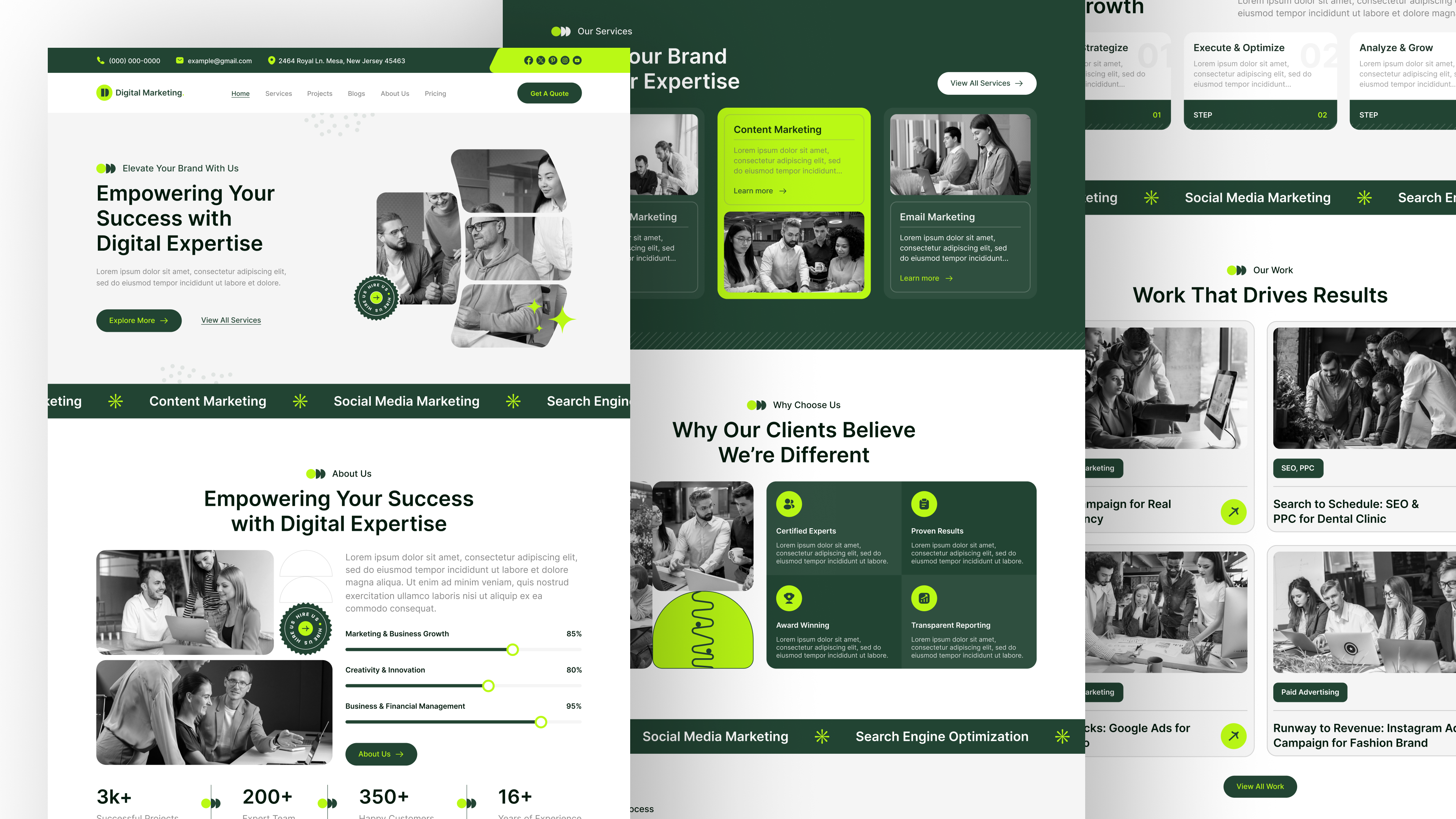 Digital Marketing Agency Website Figma Template Design