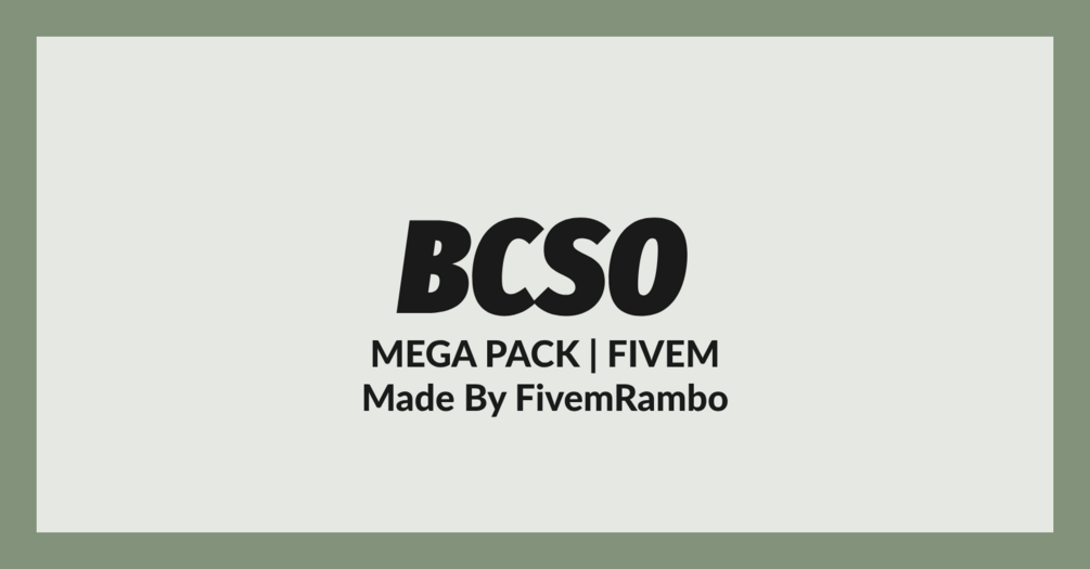 BCSO Accessories | Mega Pack | FiveM