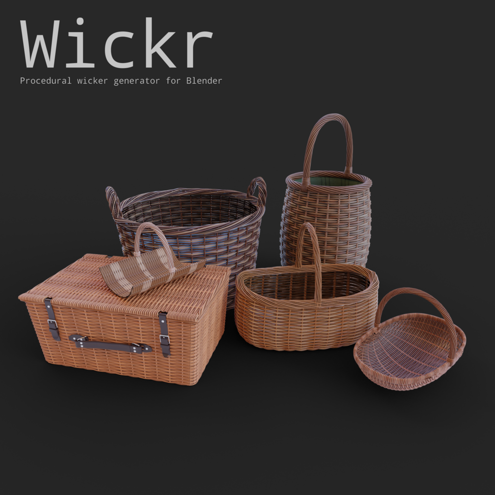 onderschrift barrière Bouwen Wickr - A 100% Procedural Wicker Material for Blender 2.80