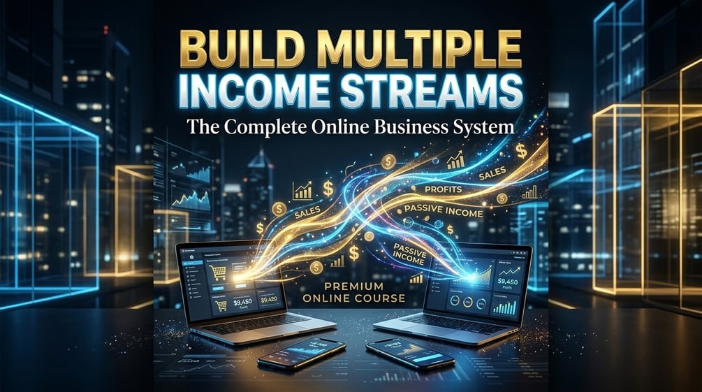 The Digital Wealth Blueprint online course cover — make money online with multiple income streams