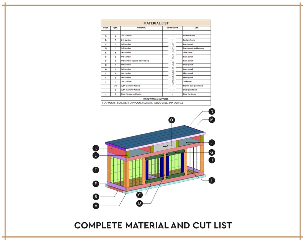 Digital Plans for Large Double Dog Kennel TV Stand DIY 