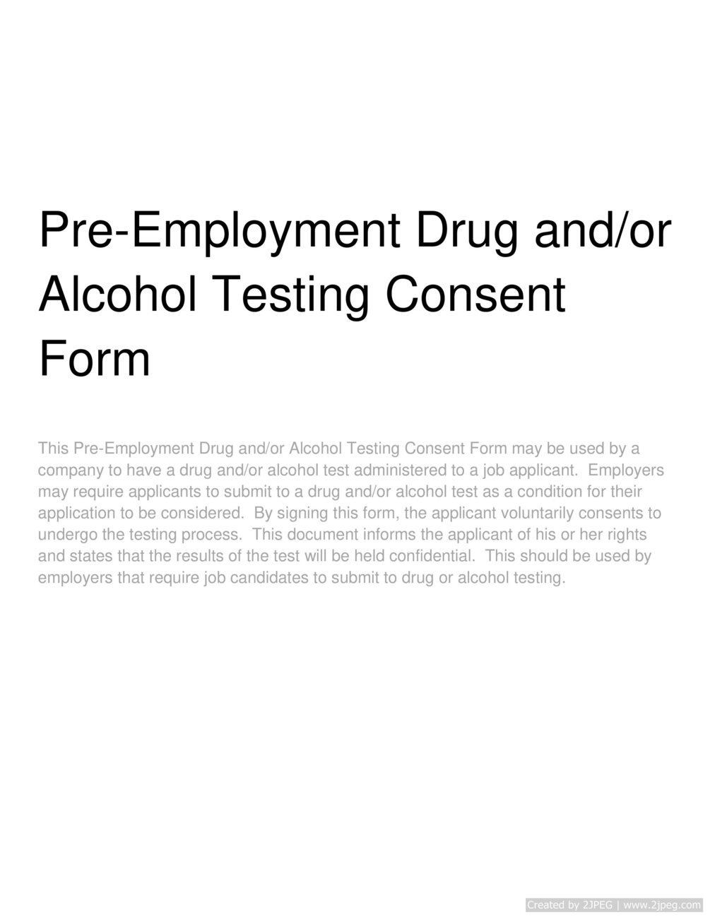 What Is Pre Employment Drug And Alcohol Screening