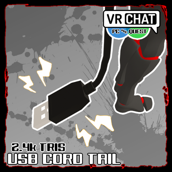 USB cord tail : vrc asset