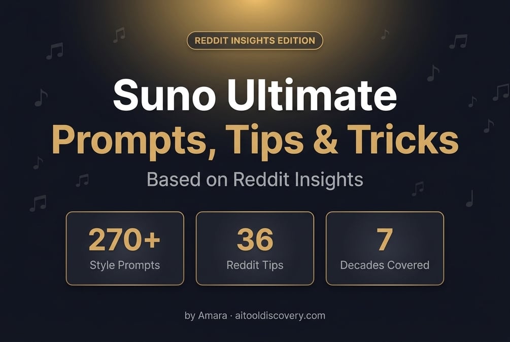 Suno Ultimate Prompts, Tips & Tricks — Based on Reddit Insights