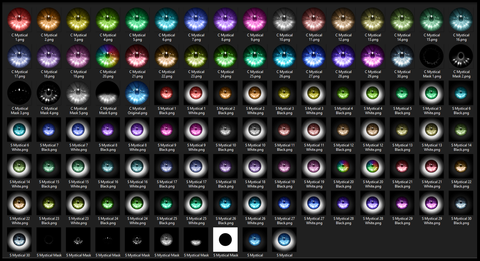 Spheres And Circles Eye Texture Pack