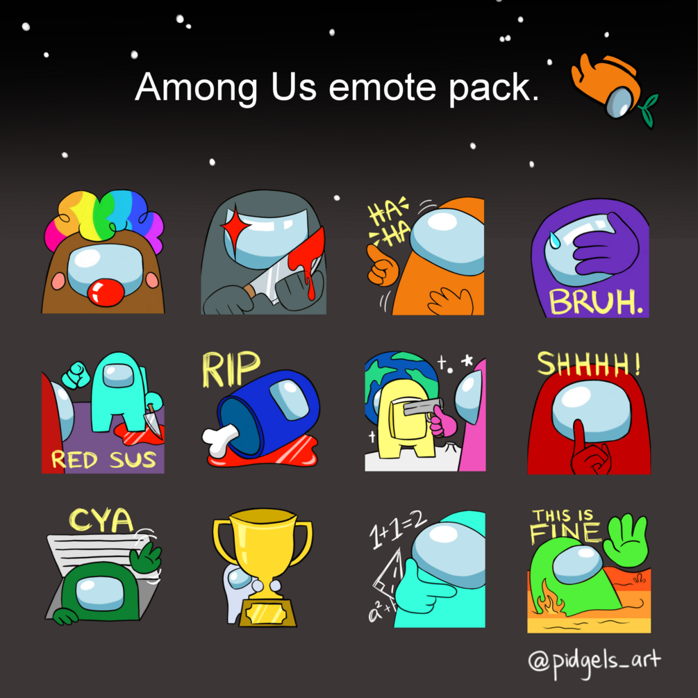 Crewmates! - Among Us Discord Emotes [FANMADE] by Valen