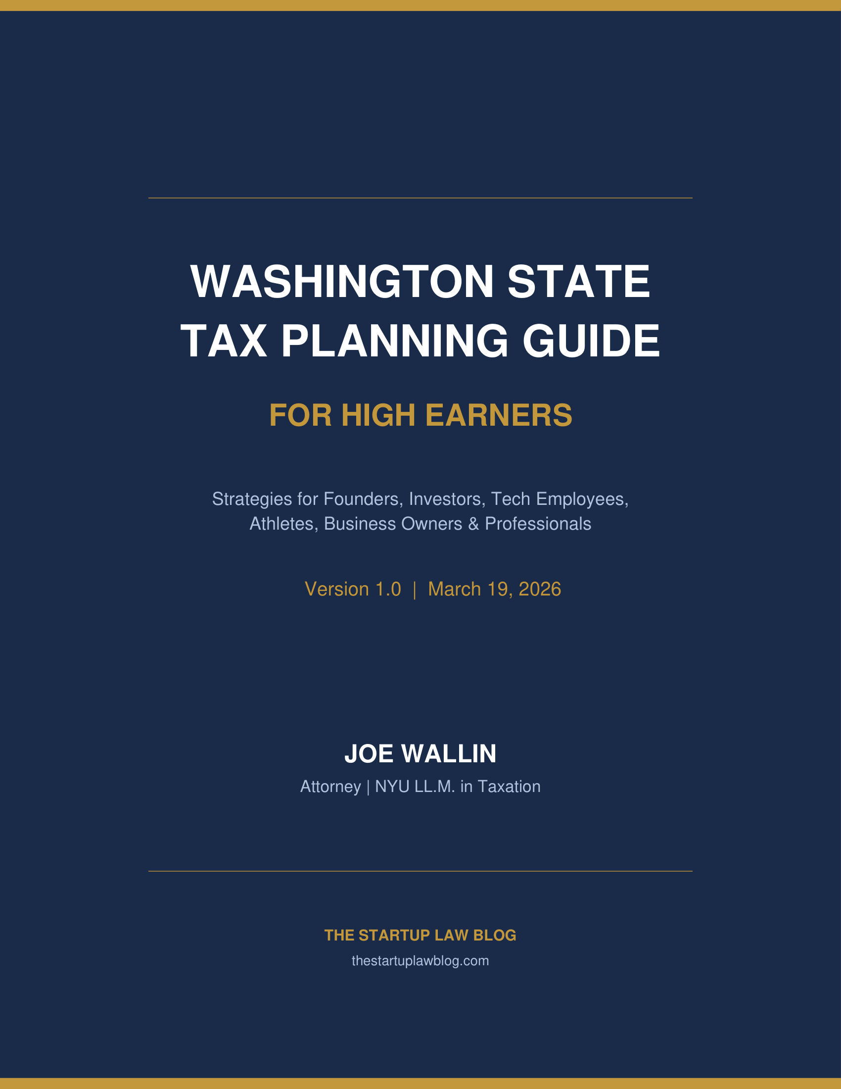 Washington State Tax Planning Guide for High Earners cover
