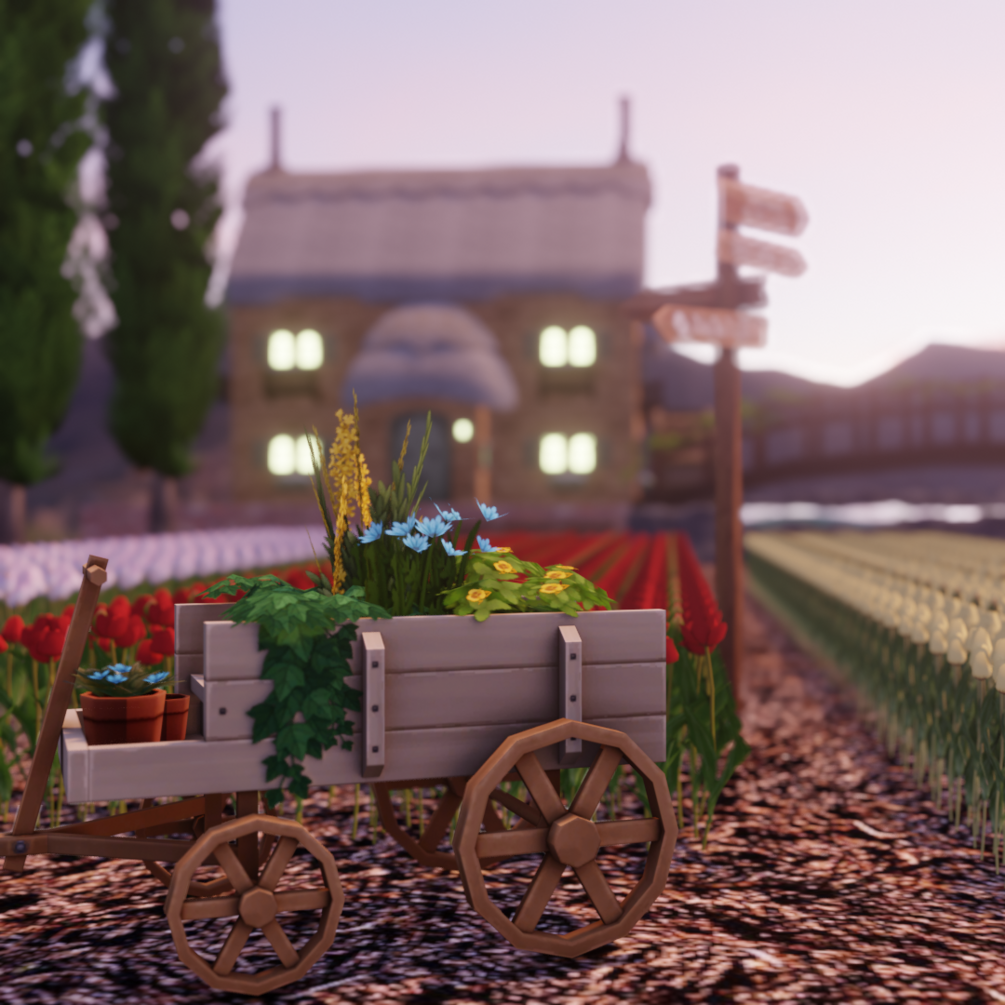 Tulip field blender scene sims 4