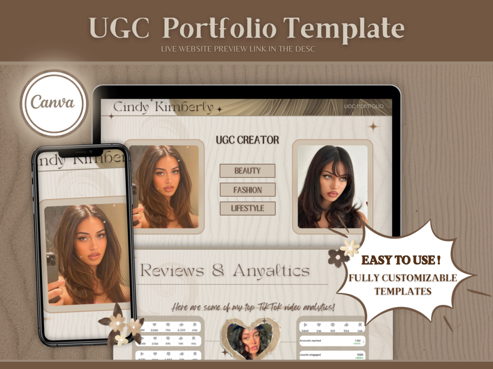 beige-minimalistic-ugc-portfolio-template-canva-ugc-landing-page-ugc