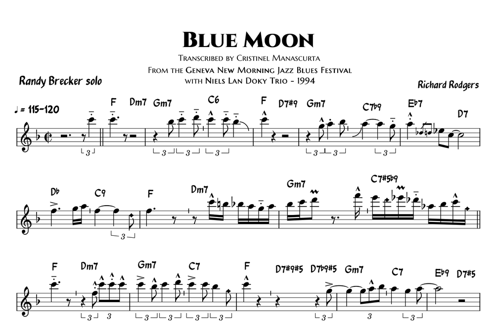 Randy Brecker Blue Moon, tenor sax