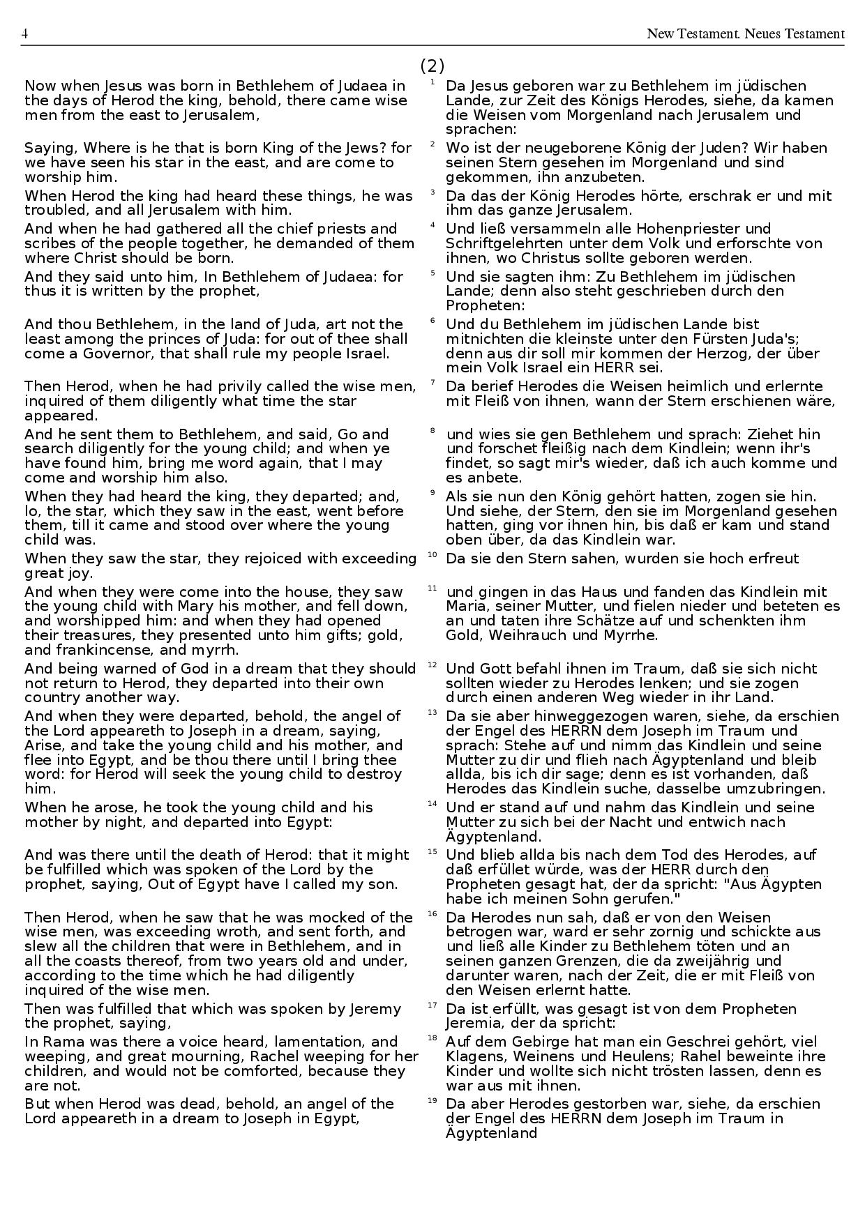 New Testament English German parallel text [PDF]