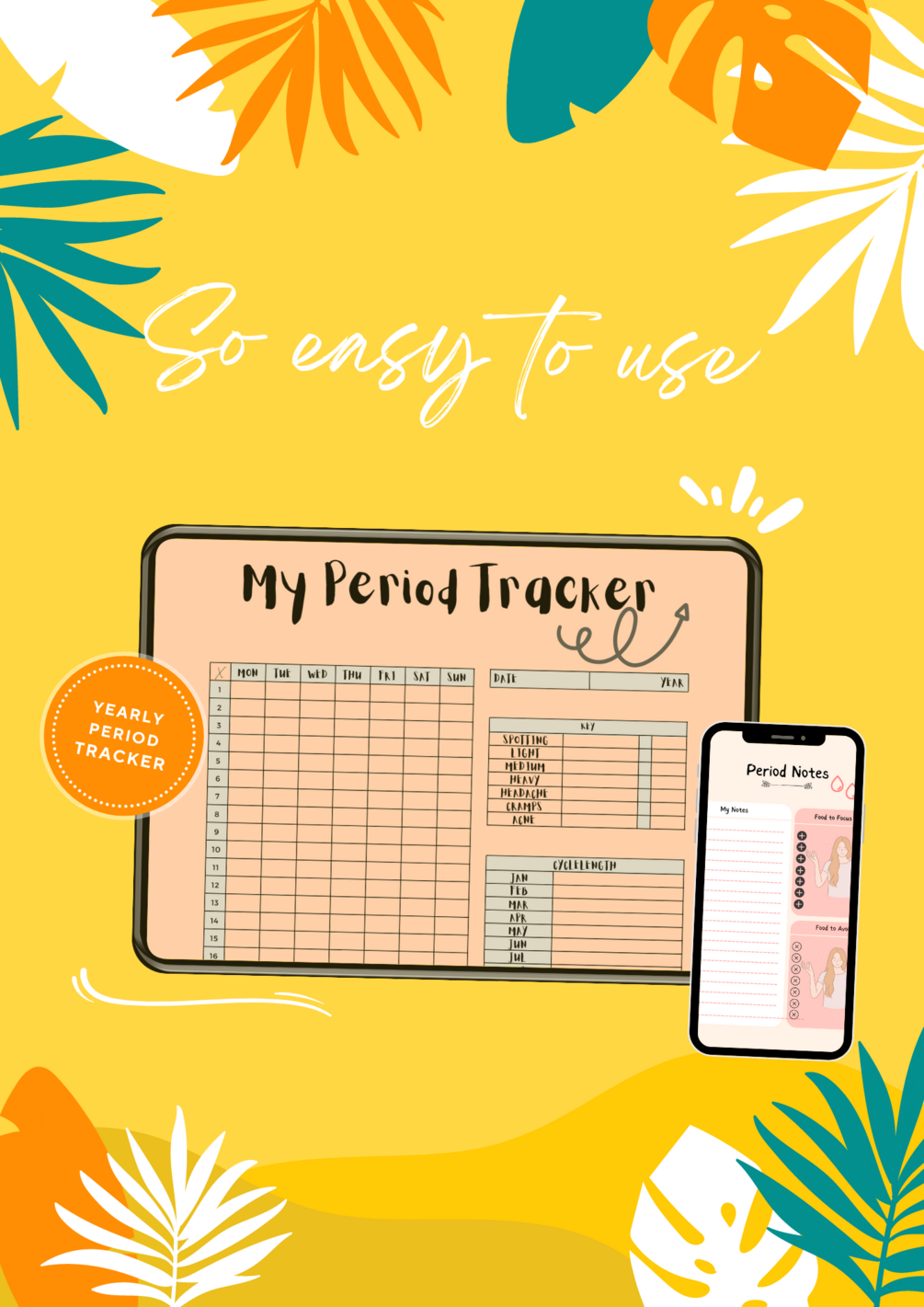 A4 Period Tracker Cycle Tracker Period Journal Printable Period