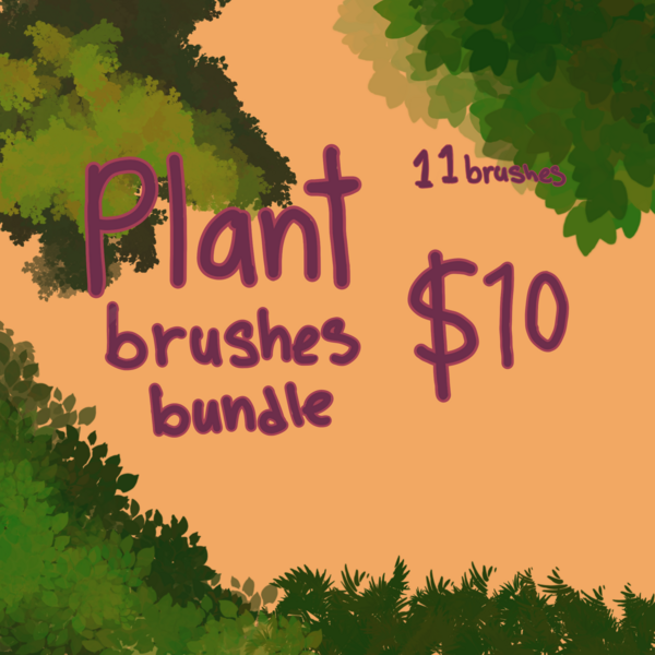 Plant brushes bundle (procreate) by ashii