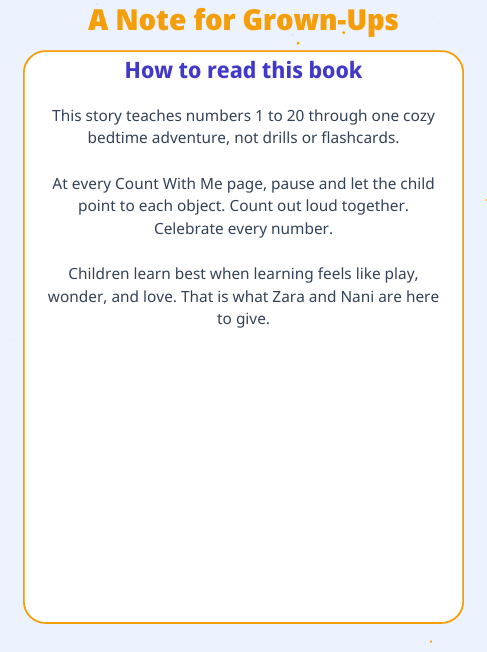Zara Learns to Count Stars — A Bedtime Counting Story for Kids preview image 3