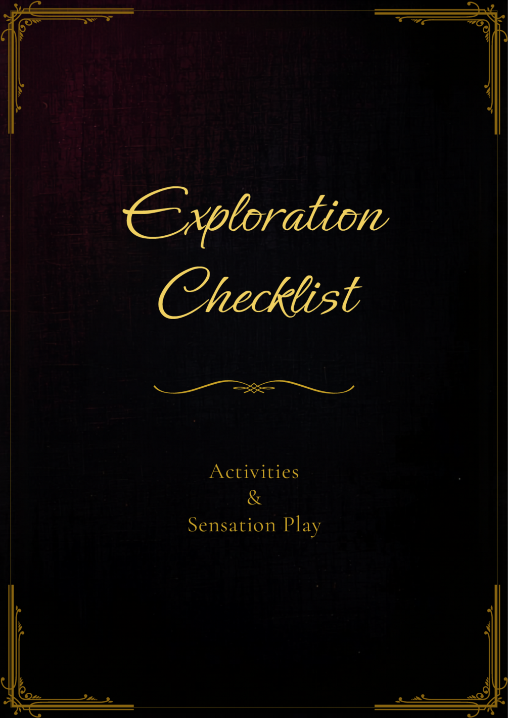 Exploration Checklist workbook cover