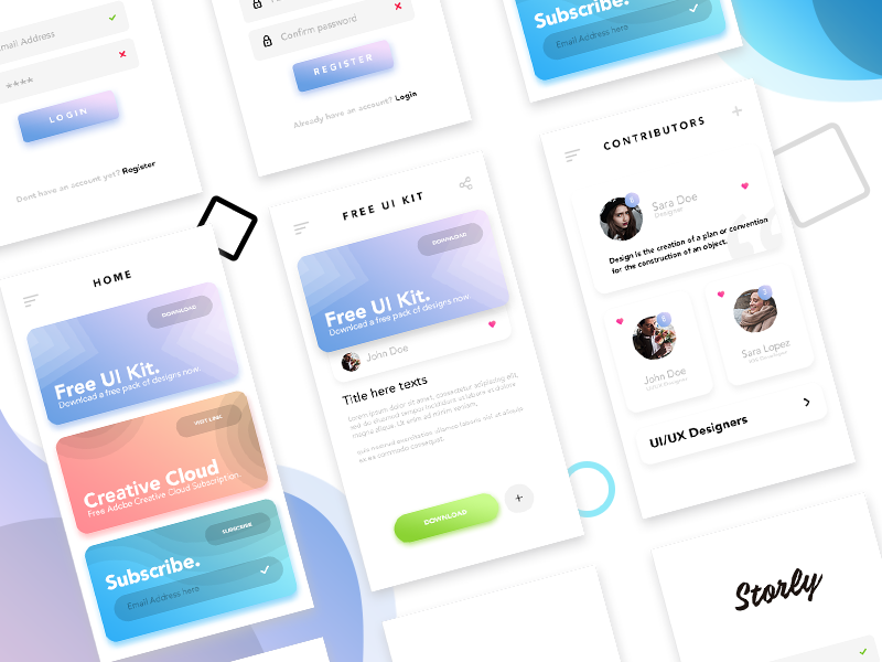 My Stories – Mobile app UI Kit Design