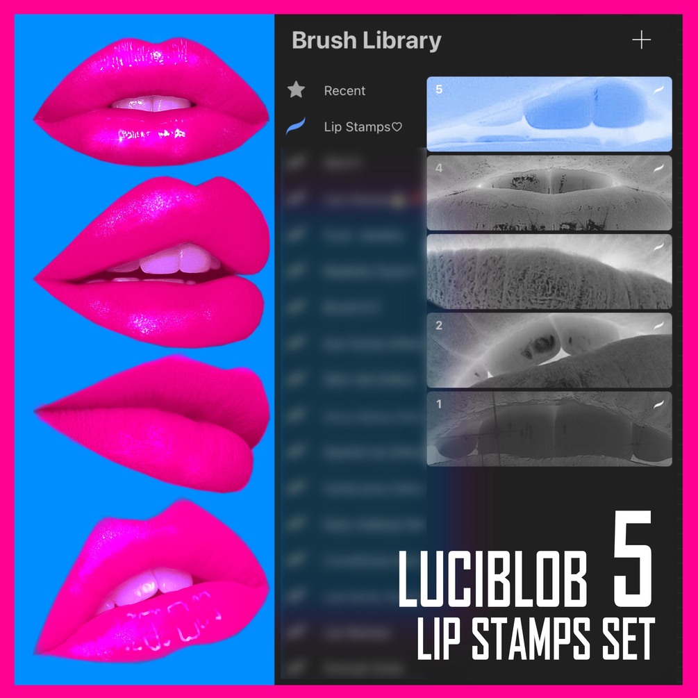 5 FREE Lip Stamps♡ (PROCREATE)