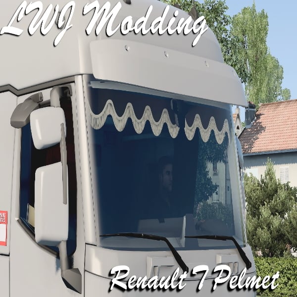 [ETS2] Renault T Range Pelmet W/Curtains And Tiebacks by L.W.J Modding