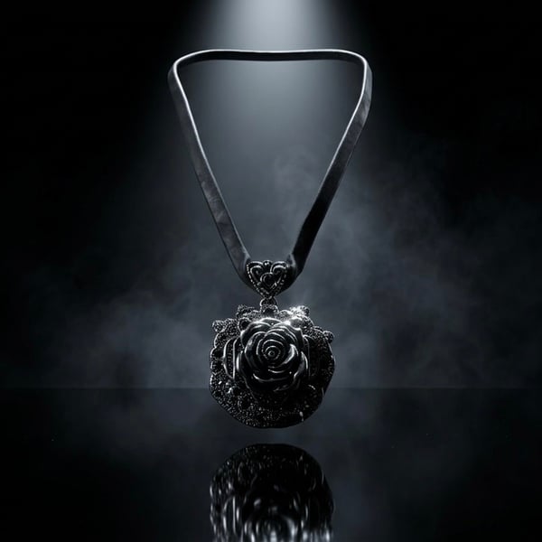 Nocturne Rose Pendant - Necklace for VRChat