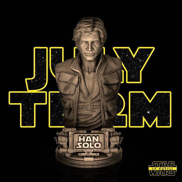 Han Solo Bust - Star Wars 3D Models - Tested and Ready for 3D printing