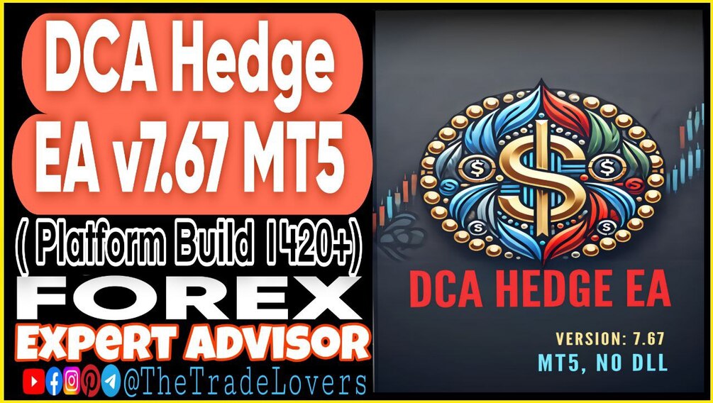 DCA Hedge EA V7.67 MT5 (Works on Build 1420+) | Forex Robot | MT5 Expert Advisor