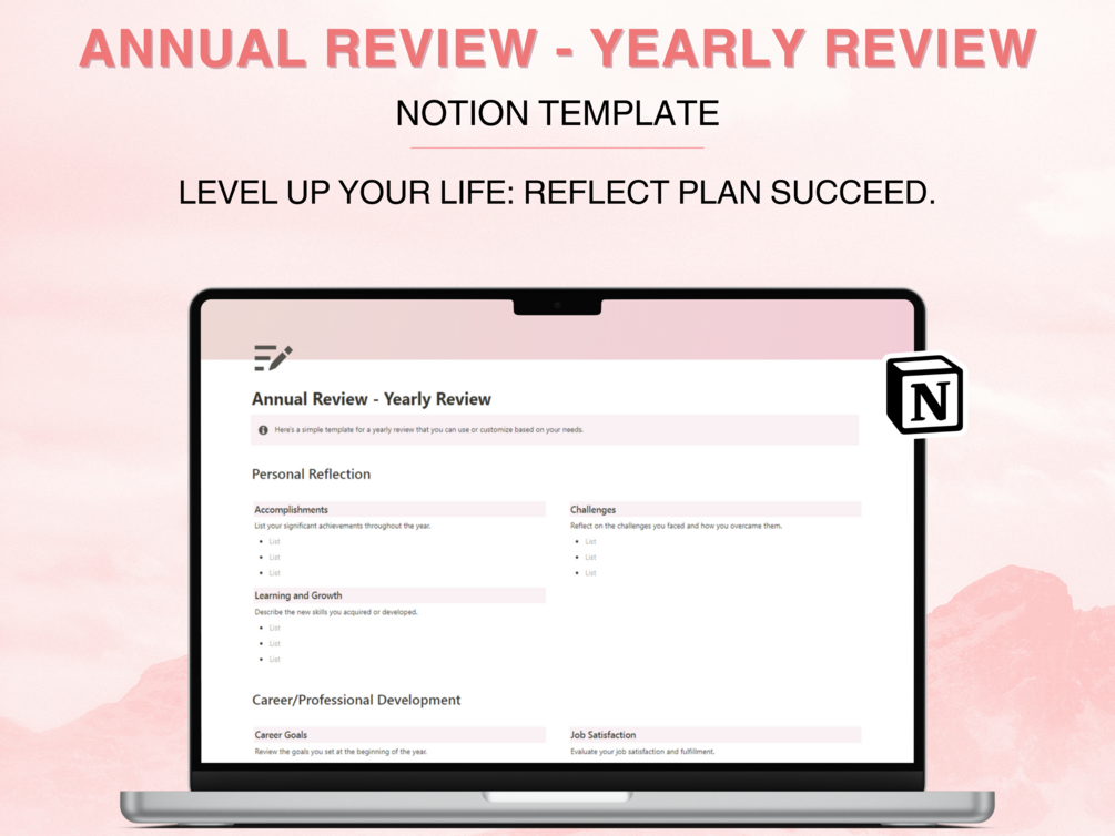 Notion Annual Review Yearly Review Template