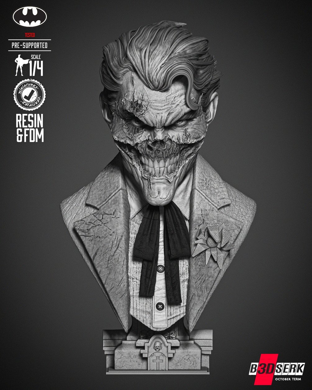 B3DSERK October Term 2024 Joker Dceased Bust ready for printing