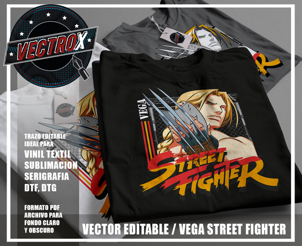 camiseta street fighter vega