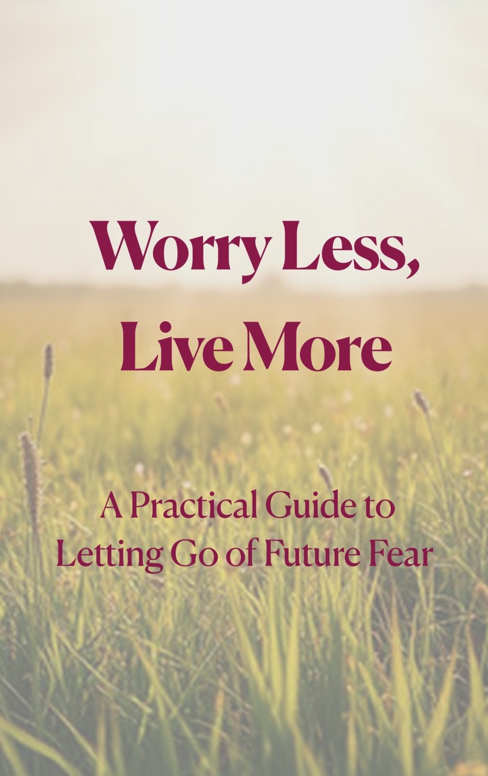 Worry Less, Live More - Book Cover