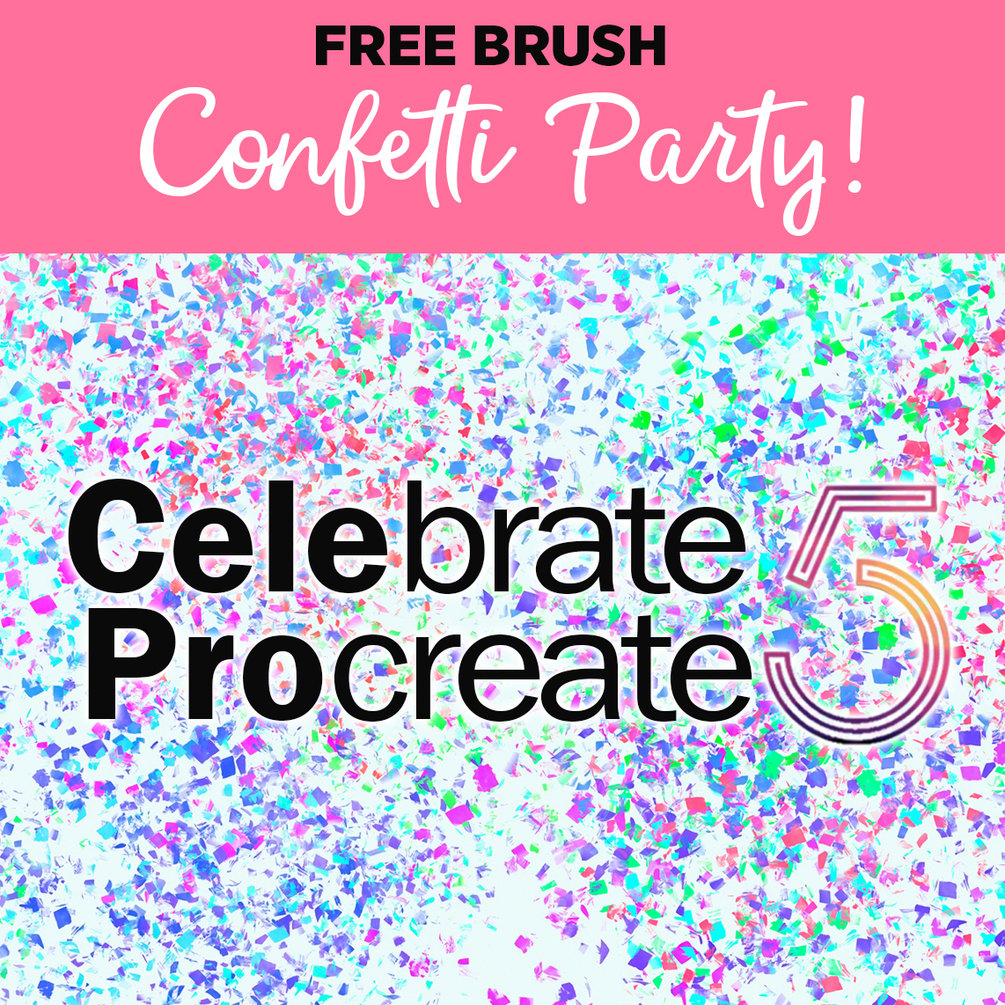 procreate confetti brush free