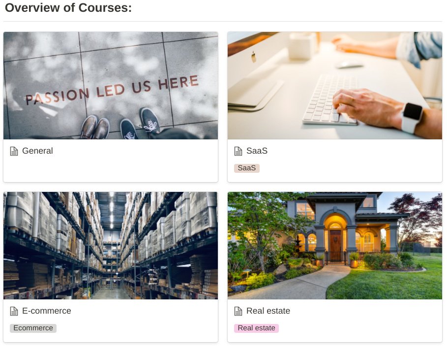 List of Business Courses