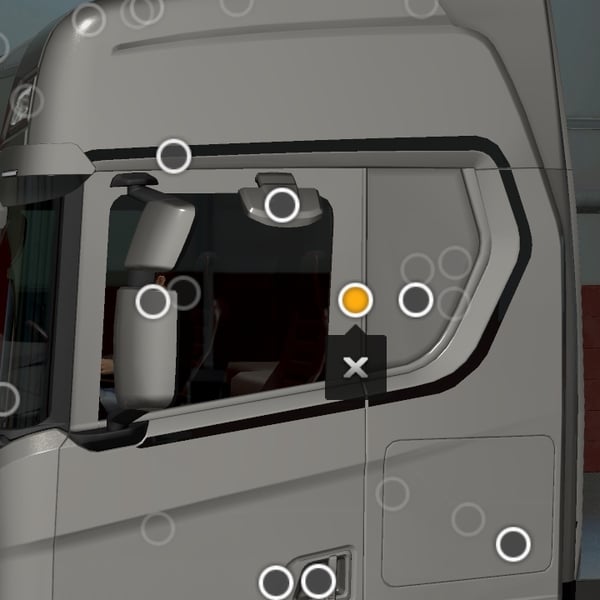 [windowtrim tuning part] Scania NG window trim black decor by WC007 D3SIGN