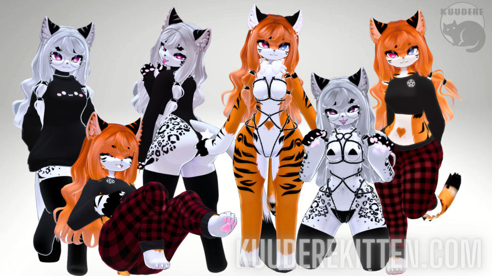 [OPTIMIZED] Blossom, Female Tiger Furry Avatar [SFW][3.0][VRCHAT AVATAR]