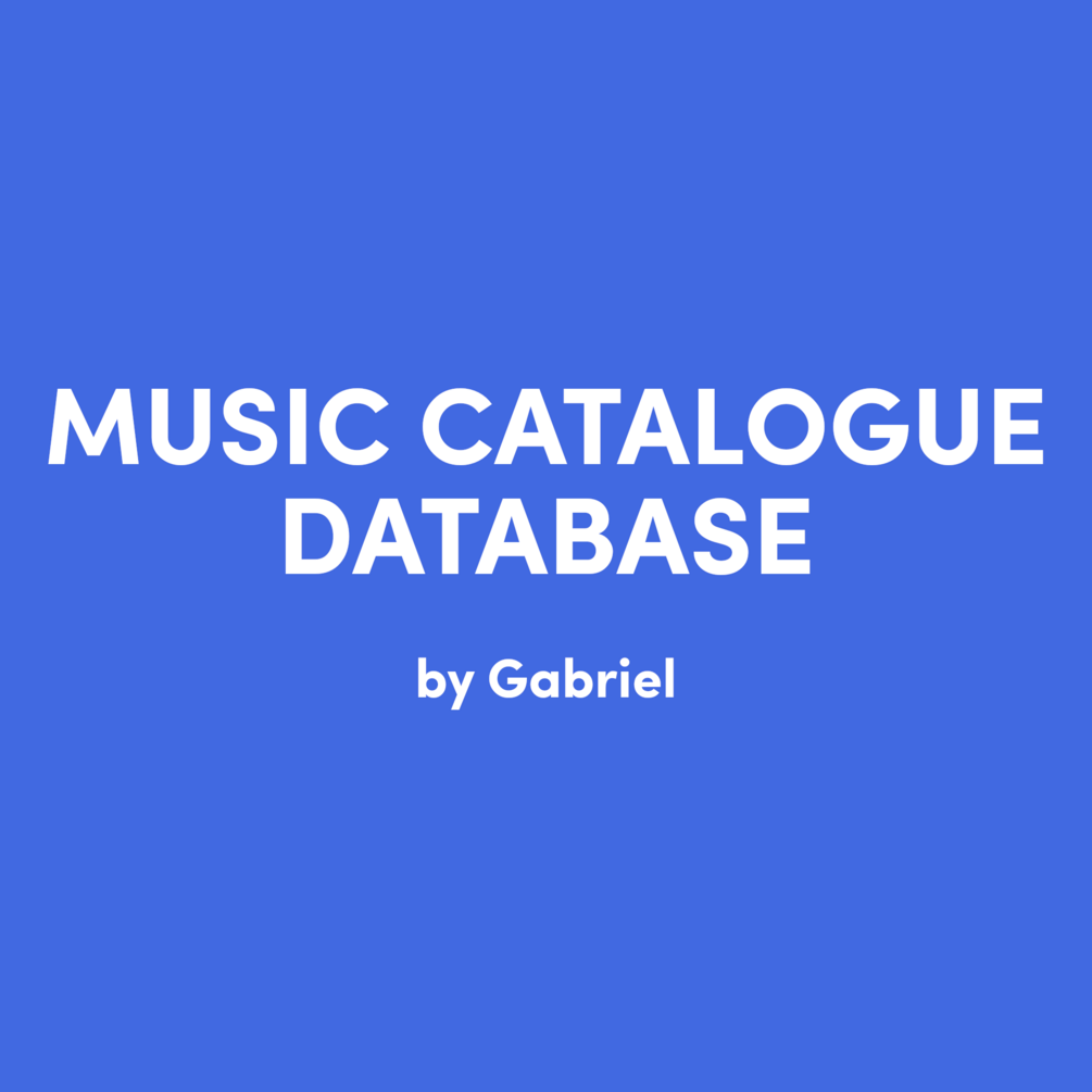 music catalogue database - template