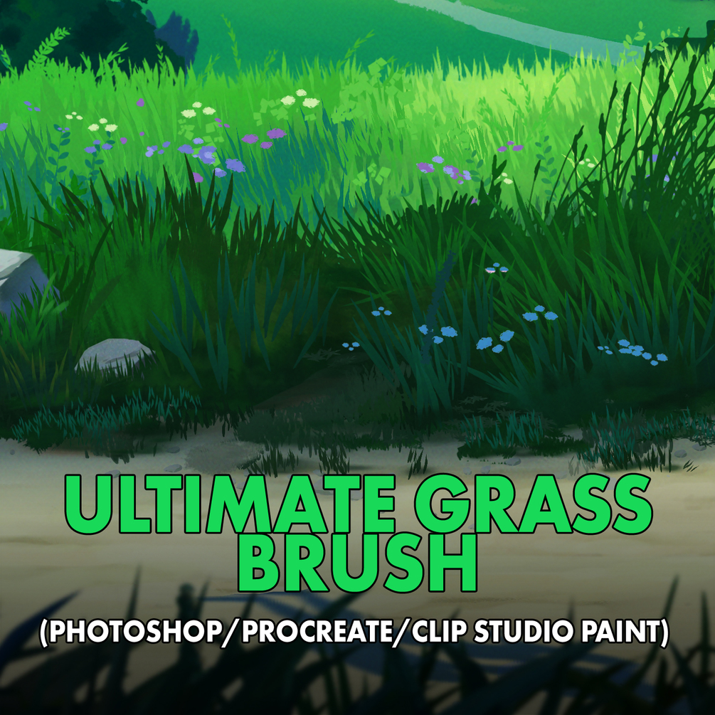 Ultimate Grass Brush (Photoshop/Procreate/Clip Studio Paint)