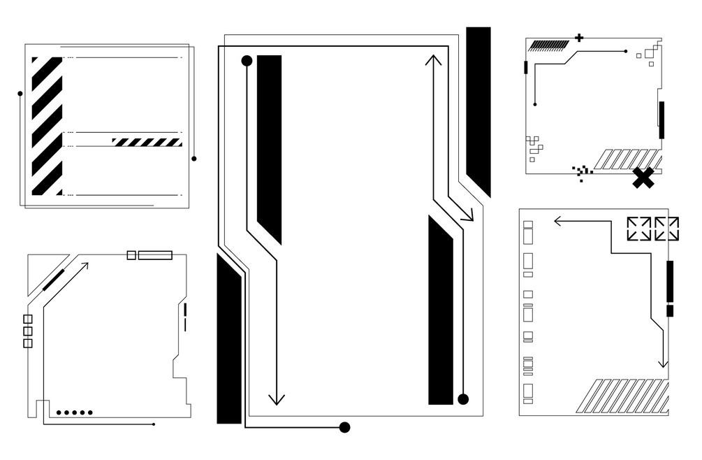 Cybercore Vector Pack Vol. 1 – 45+ Futuristic Digital Design Assets ...