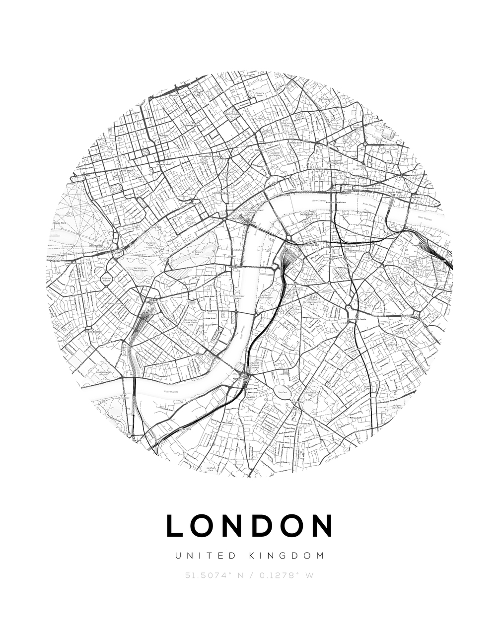 London City Map Print 5 high res 300dpi JPG image files plus a helpful ...