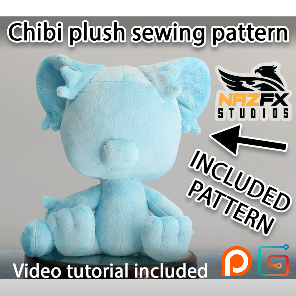 Chibi Plush Sewing Pattern And Video Tutorial 9860