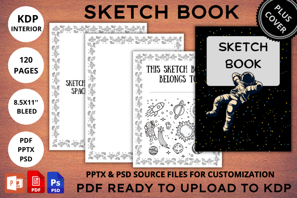 Sketch Book KDP Interior + Cover
