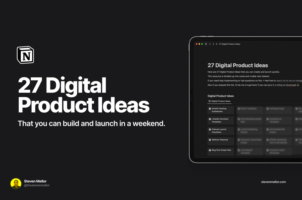 27 Digital Product Ideas