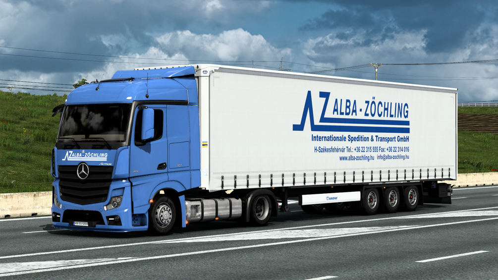 ALBA|ZÖCHLING Spedition skin combo for Krone mega and Mercedes|Benz Actros mp4.ETS2 by ANGYALFOLDI