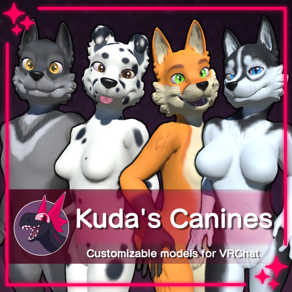 (RETIRED) Kuda's Canines 1.0 - Model and VRC Avatar pack