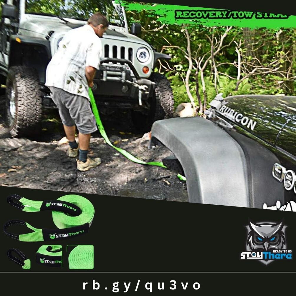 Motormic Tow Strap Recovery Kit - 20 Ft X 3 In  30,000 Lbs.  Tow Rope 3 4 D Ring Shackles 2pcs Storage Bag Heavy Duty Straps For Winch Truck Car Atv Off Road Vehicle Towing - Foto 4