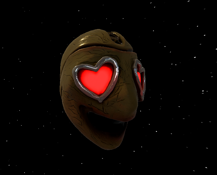 Lovesick mask glowing eyes
