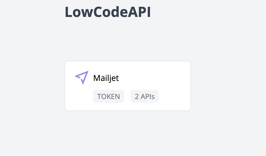 LowCodeAPI Mailjet API